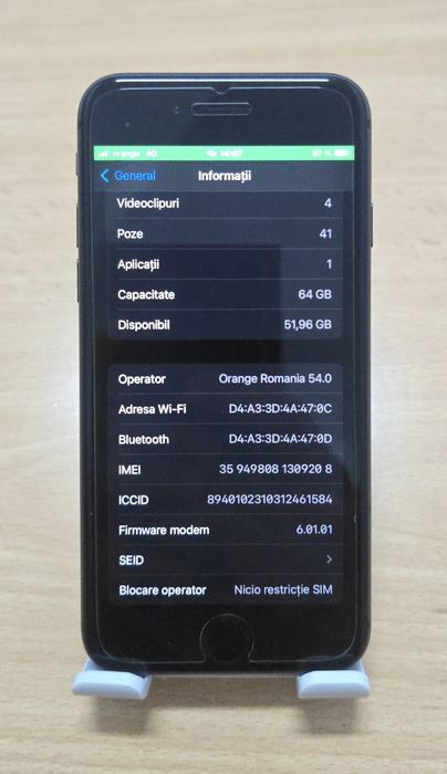 iPhone 8 negru 64 GB