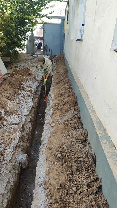 Канализация ишларини бажарамиз. Канализация водопровод, траншея казиш