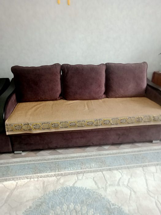 Продам диван с креслой за 90тыс тенге