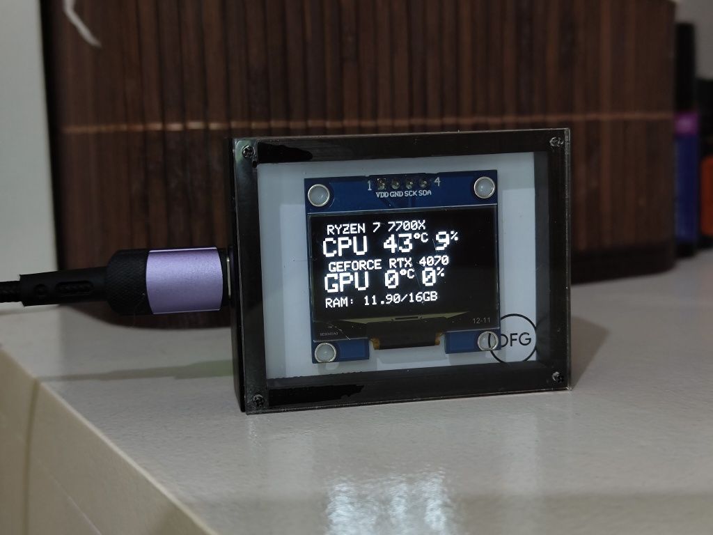 Hardware Monitor OFG model: G101 / ecran monitorizare, temperaturi PC