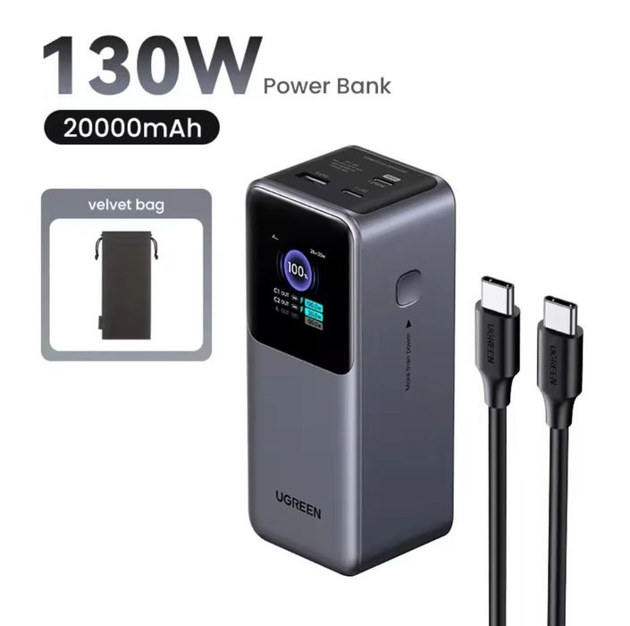 UGREEN Nexode Power Bank 130W 20.000mAh Аккумулятор
