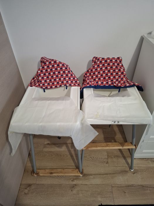 ANTILOP scaun inalt cu tava ,alb