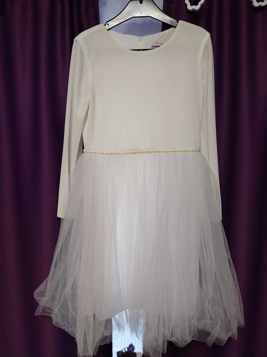 Rochie albă serbare/fulg de nea