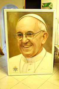 Pictura ulei Papa Francisc