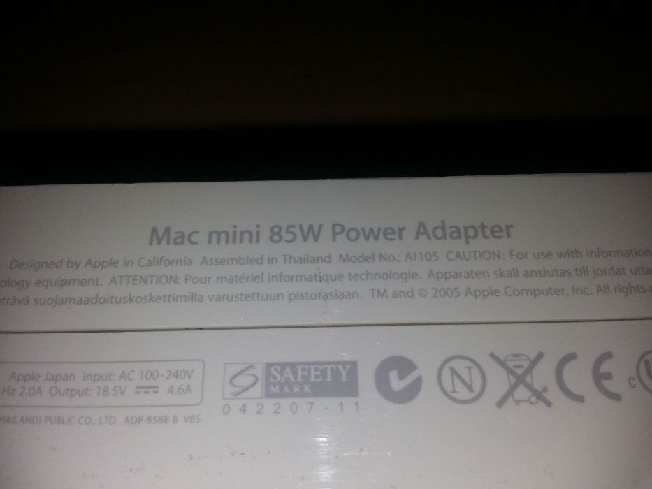 Alimentator apple mac mini A1105 85W