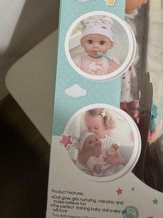 Papusa interactiva bebelus Tutu Love cu accesorii si 10 sunete