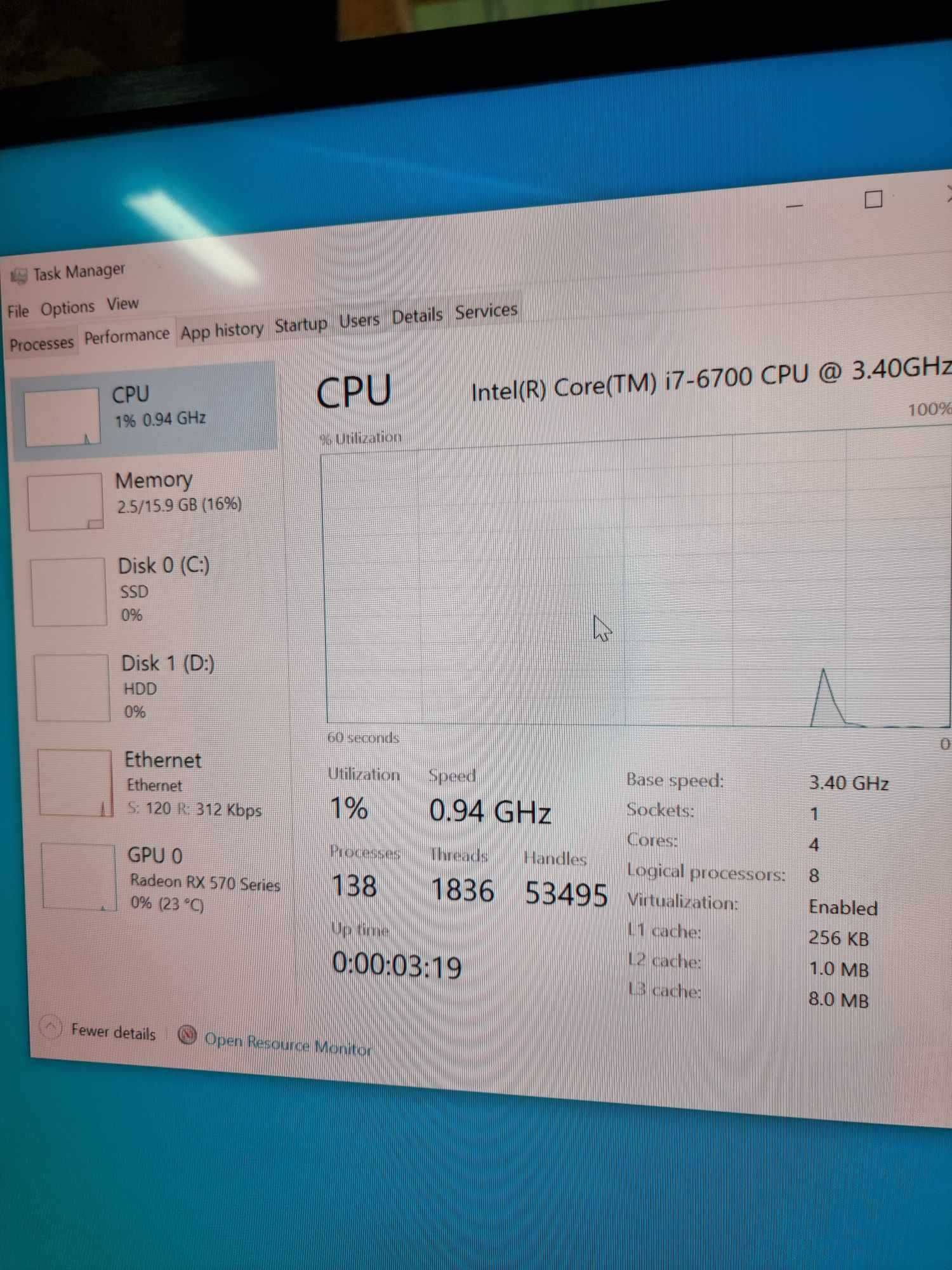 Pc light gaming i7 6700, 16gb, ssd, hdd, RX570 4gb, etc!