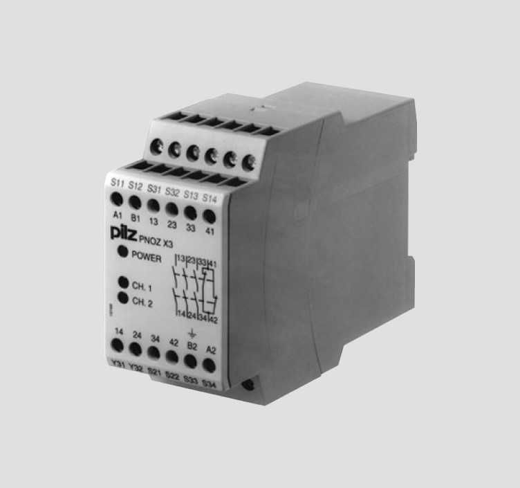 PILZ Safety relay (standalone) Cod: PNOZ X3 230VAC 24VDC 3n/o 1n/c 1so
