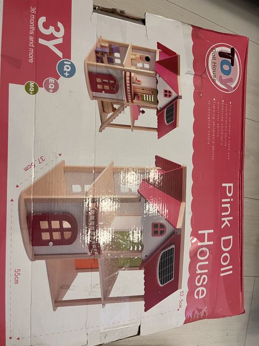 Casuta papusi cu mobilier Pink Doll
