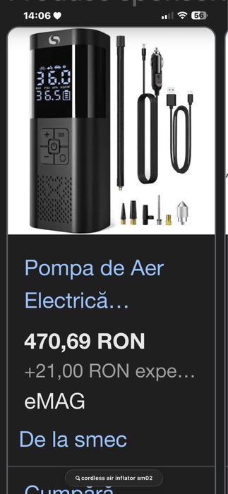 Compresor aer cu baterie