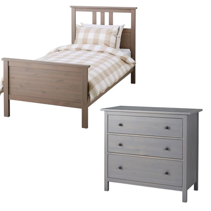 Икеа кровать и тумба Хэмнес