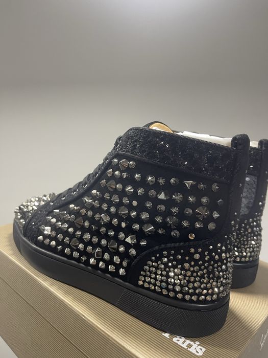 Christian Louboutin High Black Silver Accents