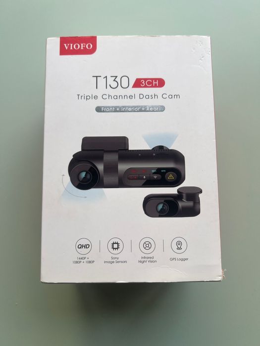 Camera auto Viofo T130 față-spate-interior