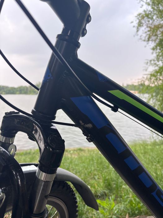 Bicicleta copii CROSS Boxer 26, negru-albastru-verde