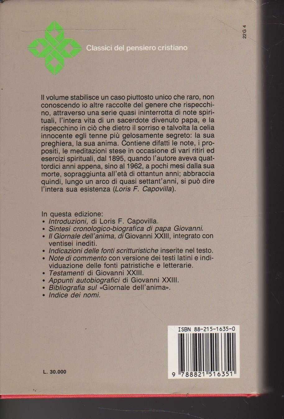 Il giornale dell'anima e altri scritti di pietà di Giovanni XXIII 1990