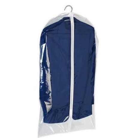 Husa haine transparenta cu fermoar 90 x 60 cm