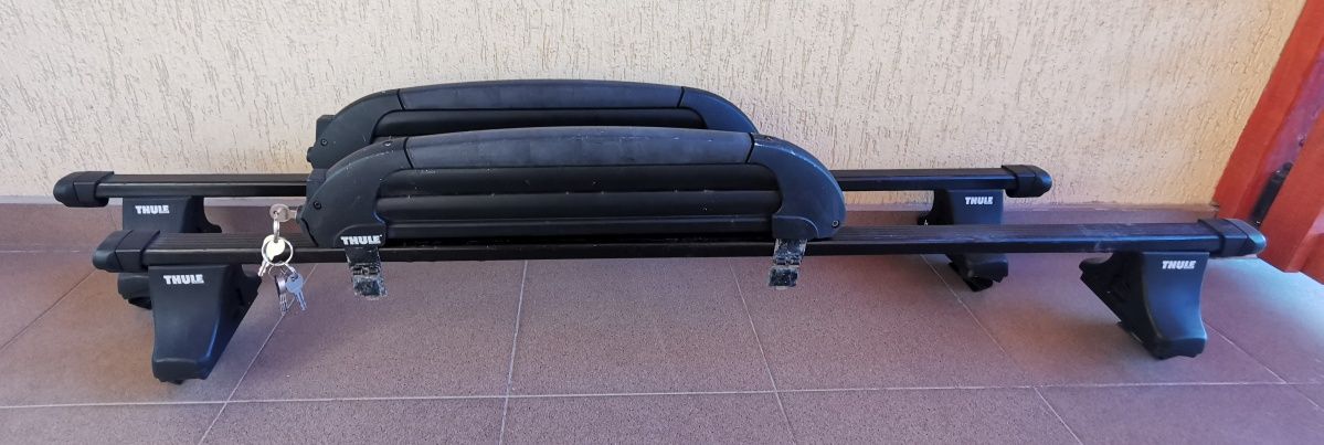 Bari transversale Thule Audi A4 B6 B7 sedan + suport ski Thule