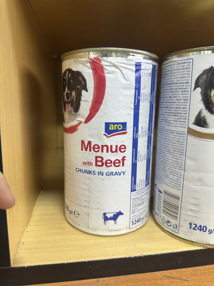 Conserve hrană pentru câini – Doar 5 lei/buc (1240g)!