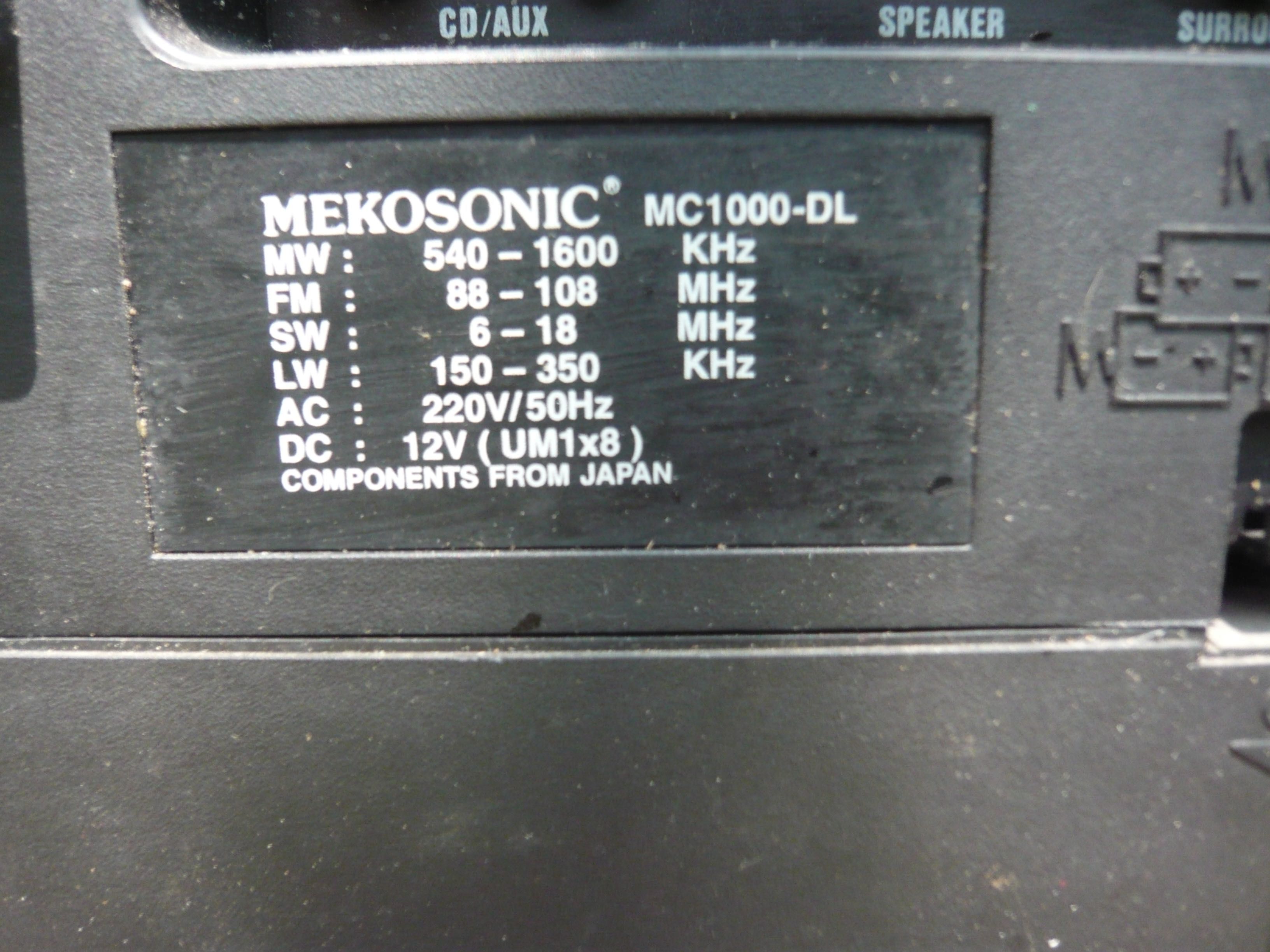 Radio dublu casetofon stereo, vintage Mekosonic MC 1000 DL