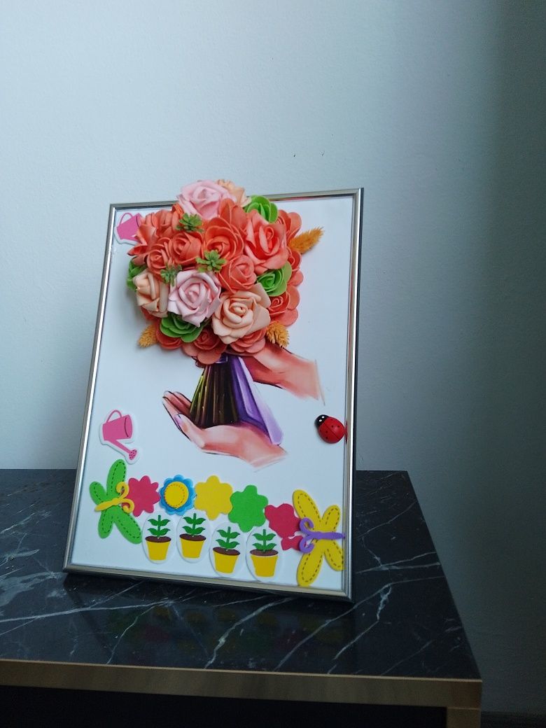 Tablou 3 D decorativ pentru noptiera