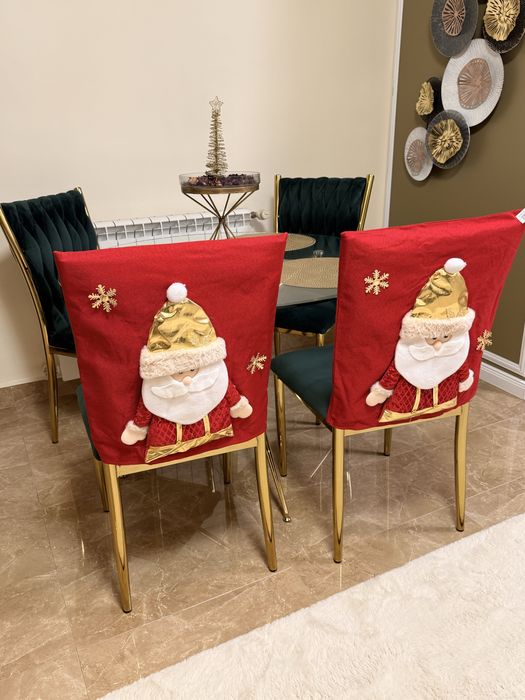 Set husa spatar scaun Mos Craciun