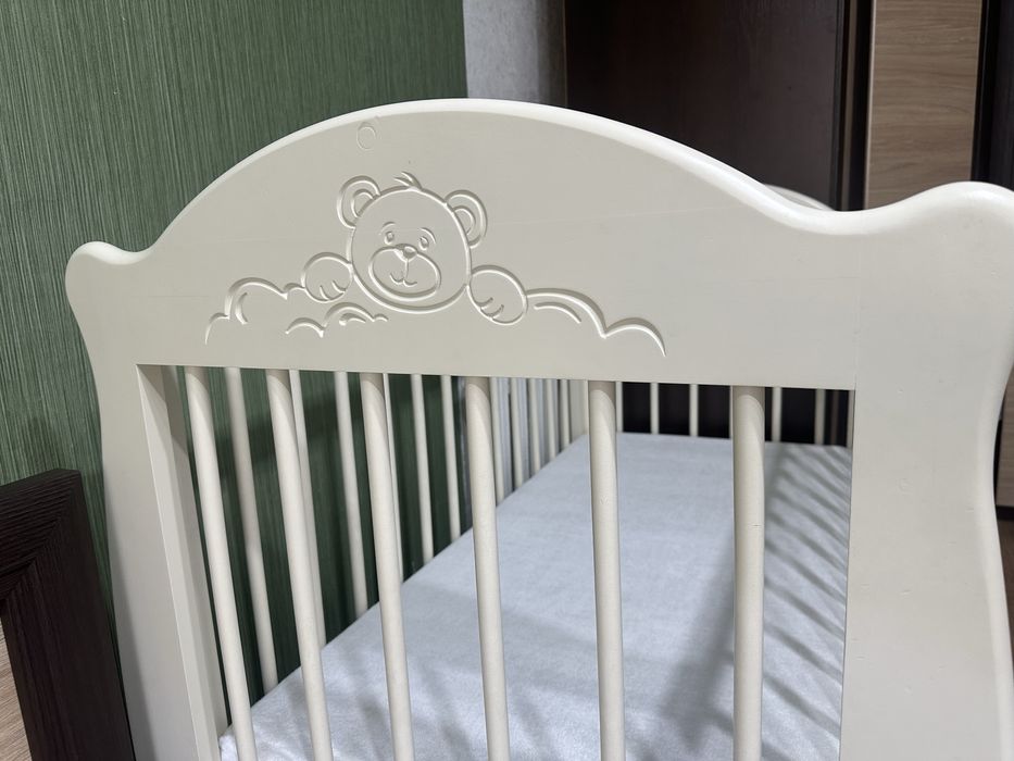 Манеж-кровать детский «Мишка» с матрацом 120*60см.