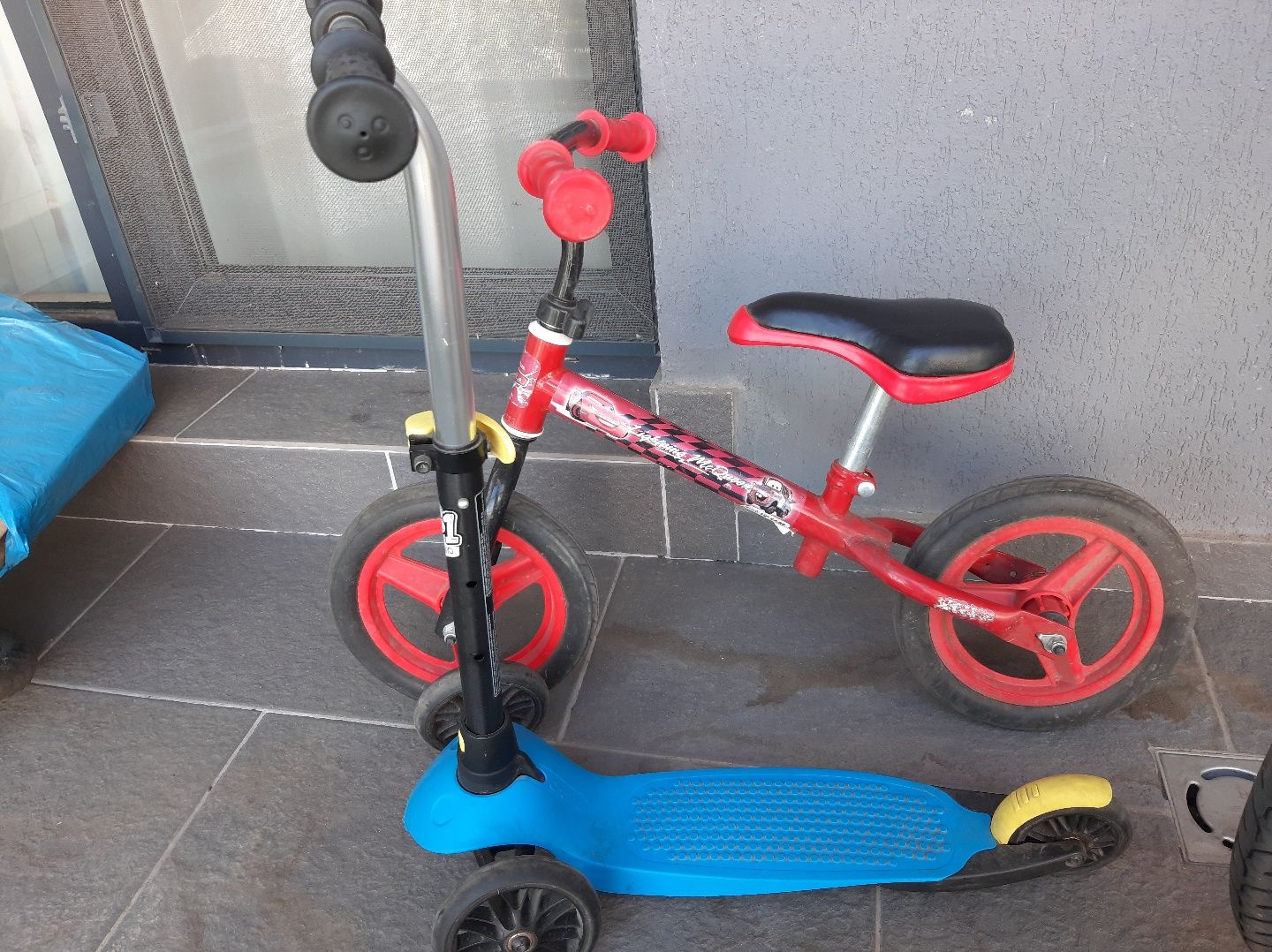 Bicicleta de echilibru si trotineta