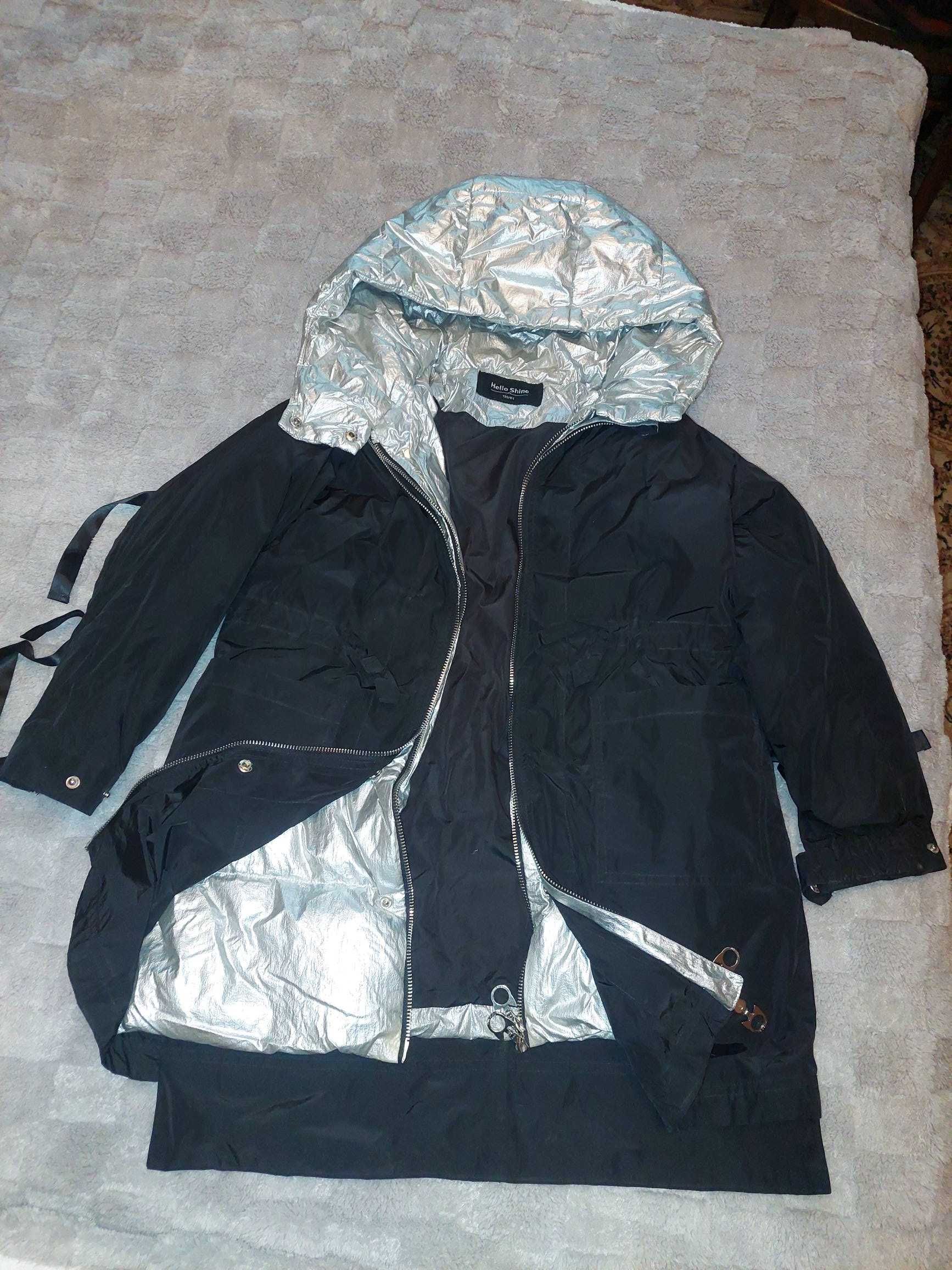 Куртка удлиненная с подстежкой  для девочки.