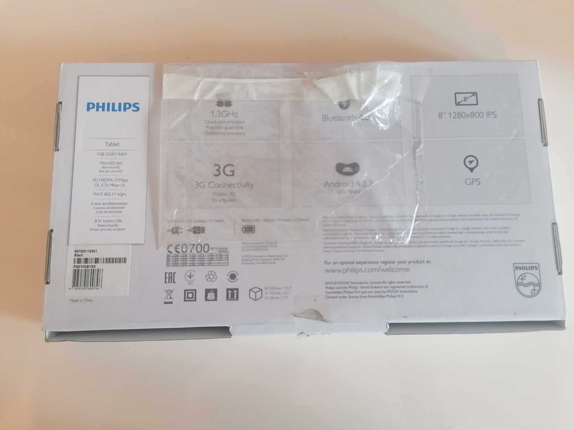 Запазен таблет PHILIPS PI4010GB1/58 с калъф