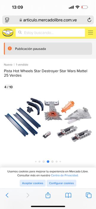 Pista Hot Wheels Star Destroyer Star Wars Mattel