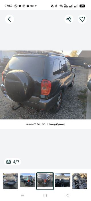 Piese chiuloasă bloc jante ușa cardan kit pornire far Toyota rav4 2003