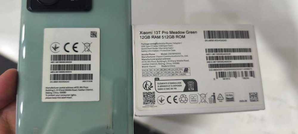 Продаётся XIAOMI 13T PRO 12/512Gb GREEN в идеальном состоянии