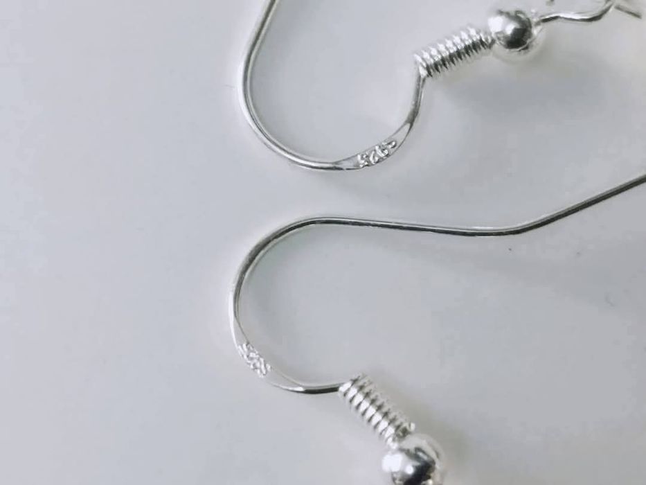 Vechi cercei din argint de 925, perle de cultura si chihlimbar