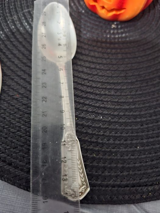 Lingurita argint 800 filigran incrustat 15 cm lungimr