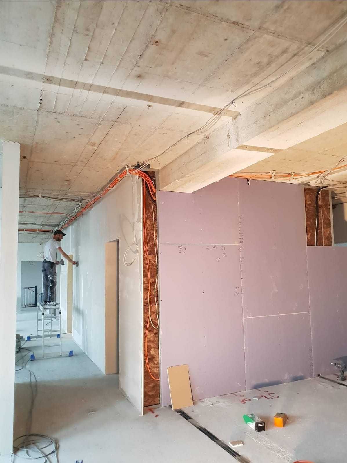 Servicii finisaje interioare  – Gresie, Rigips, Zugrăveli, Parchet