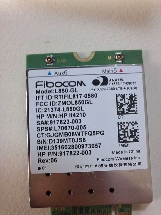 Modul 4G LTE Wireless Fibocom L850-GL M.2 Card Lenovo/HP