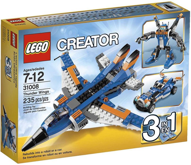 Set Lego Creator 3in1 Thunder Wings, Inaripatul Fulgerator, cod 31008