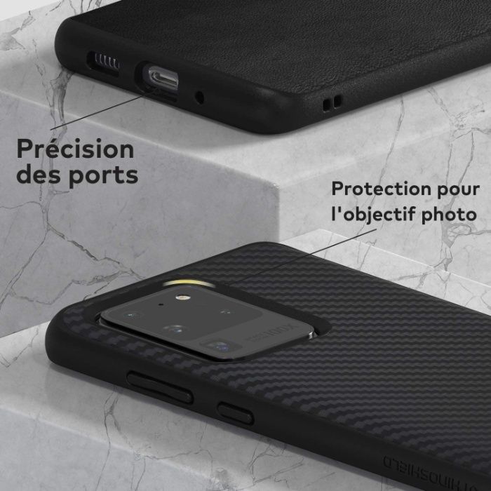 Husa pentru Samsung Galaxy S20, Perfect Fit, cu insertii de carbon,NOU