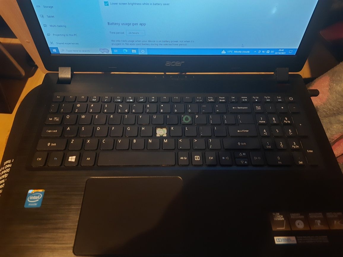 Laptop Acer n17Q1, 4gb,ssd 128 gb m2