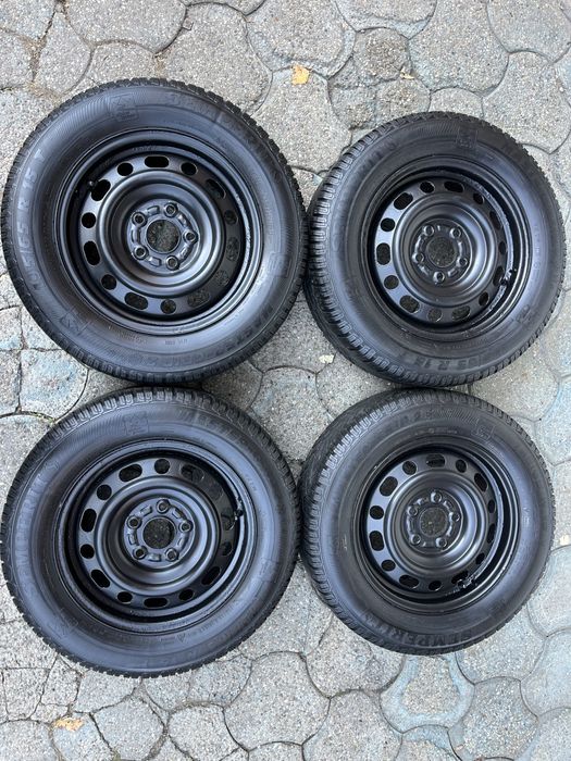 Jante 5x114.3mm, anvelope iarna 195/65 R15 Mazda Kia Hyundai Renault
