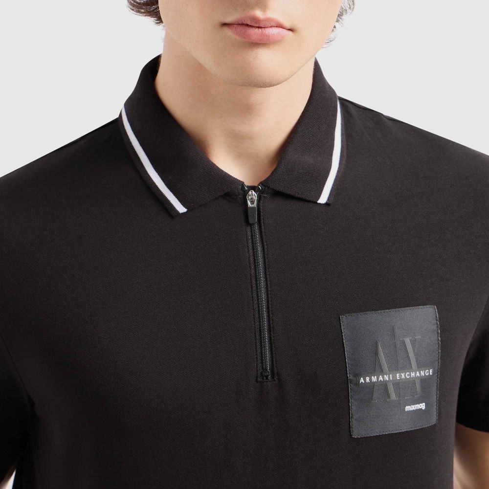 Оригинална мъжка поло тениска с цип Armani Exchange MixMag