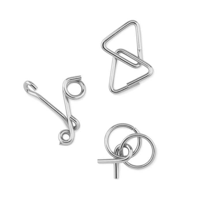 игра логическа пъзел метална 3 бр в памучна торбичка