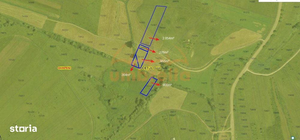 Teren de vanzare extravilan Chinteni 5.200m²