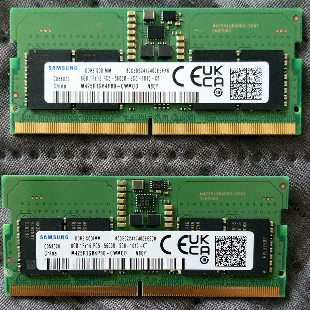 Samsung 2x8GB (16GB) DDR5 - 5600 - PC5 - M425R1GB4PB0-CWM0D SODIMM