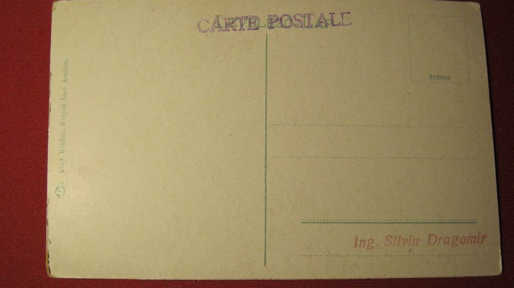 Ilustrata veche,Arad,Biserica Luterana Evanghelica,cca 1914,din spate.