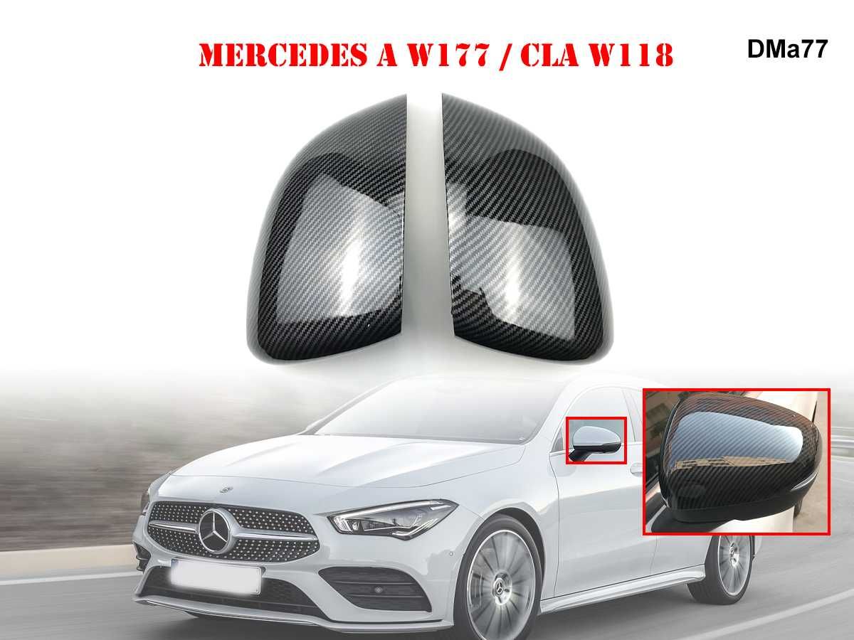 Capace oglinzi din carbon pentru Mercedes A W177 CLA W118