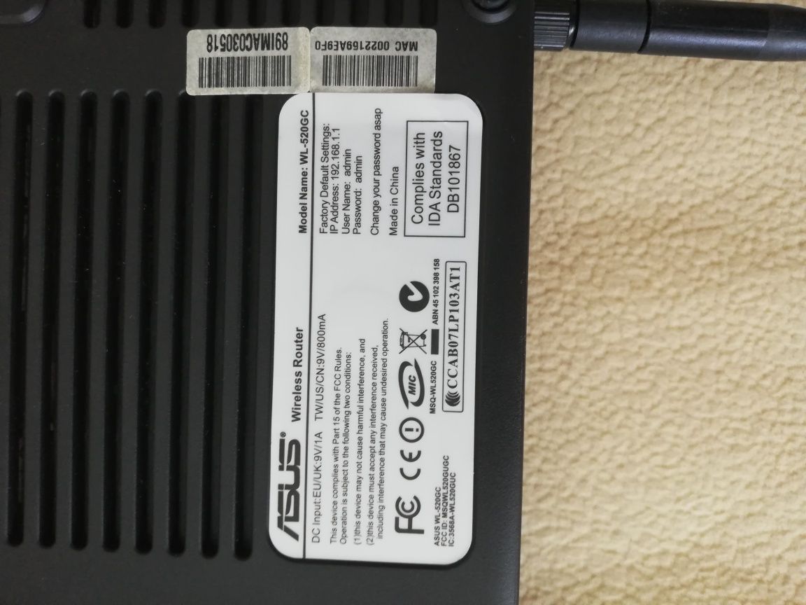 Router ASUS WL-520 GC