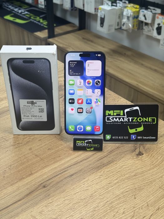 iPhone 15 Pro Max - Sanatate baterie 95% - Cicluri 293 - Garantie