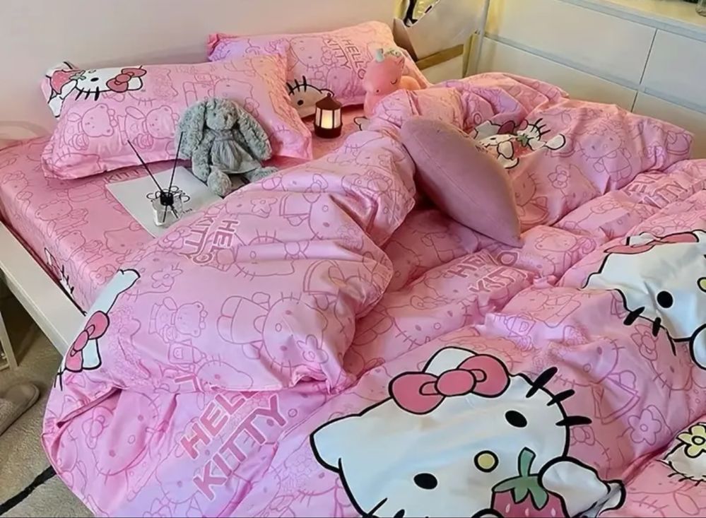 Комплект спално бельо Hello Kitty - 4 части