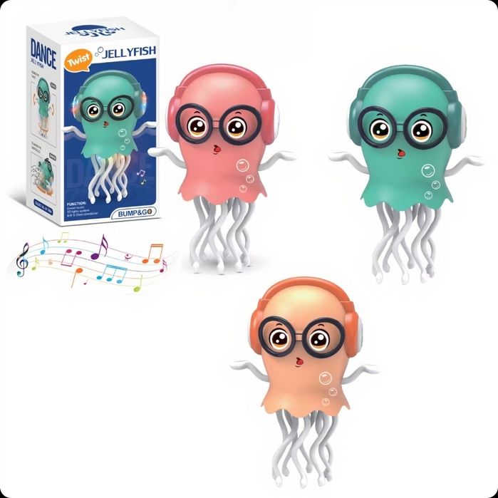 Jucărie Educativă Electrică 20cm Model Caracatiță Dansatoare cu Lumină